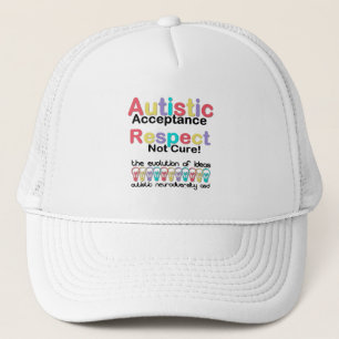 Autistic Acceptance Respect Not Cure Trucker Hat