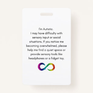 Autistic Accommodation Badge