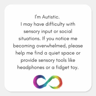 Autistic Accommodation Sticker