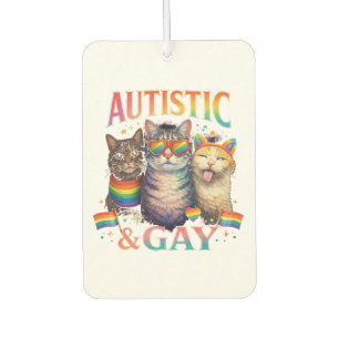 Autistic And Gay Funny Cat Air Freshener