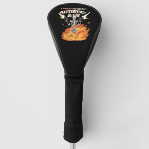 Autistic and Gay Skeleton Funny Autism Awareness Golf Head Cover