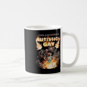 Autistic And Gay Skeleton Funny Autism Skeleton Me Coffee Mug