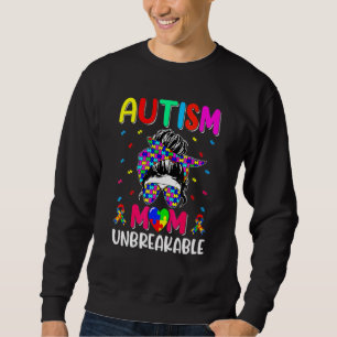 Autistic Autism Awareness Mom L Ife Women Bleached Sweatshirt