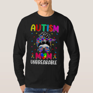 Autistic Autism Awareness Mom Life Shirt Women Ble