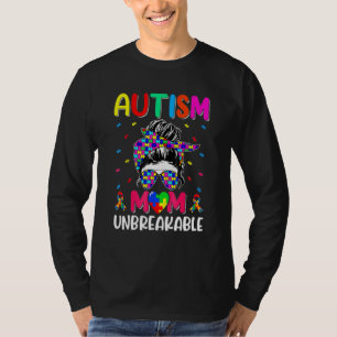 Autistic Autism Awareness Mom Life Women Bleached T-Shirt