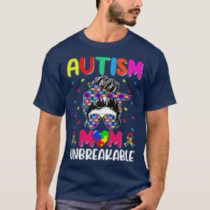 Autistic Autism Awareness Mom Life Women Bleached T-Shirt