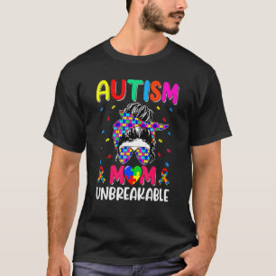 Autistic Autism Awareness Mom Life Women Bleached T-Shirt