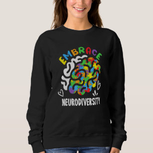 Autistic Autism Awareness Month Embrace Neurodiver Sweatshirt