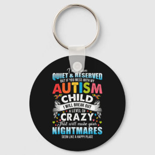 Autistic Autism Awareness Puzzle Pieces Proud Auti Keychain