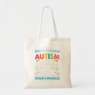 Autistic Autism Awareness Puzzle Pieces Proud Auti Tote Bag