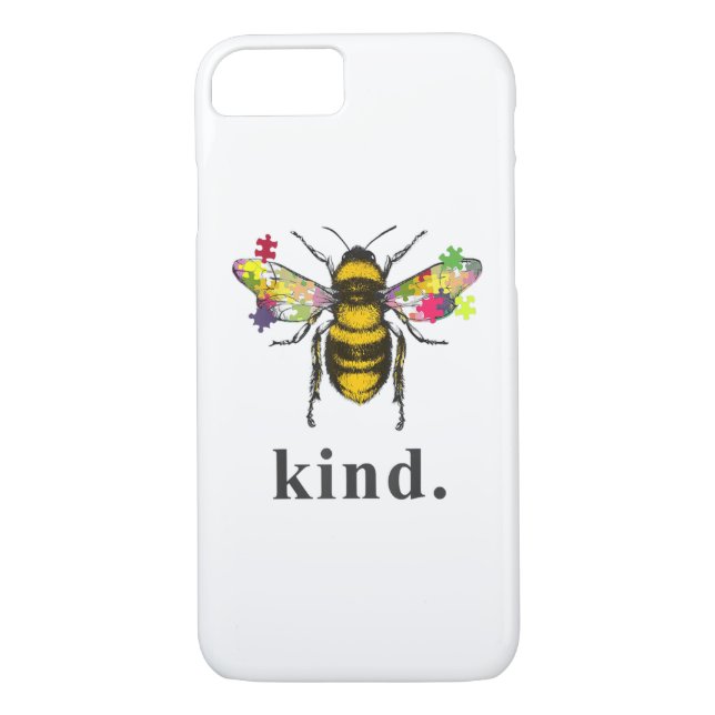 Autistic | Autism Be Kind Beekeeper Puzzle Piece Case-Mate iPhone Case (Back)