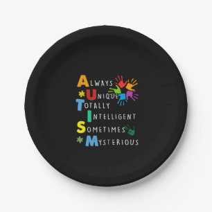 Autistic Autism Strong Definition Paper Plate