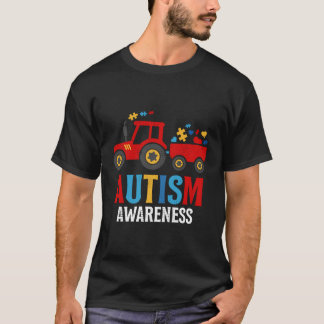 Autistic Autism Train Tractor T-Shirt