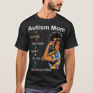 Autistic awareness Gift with Afro African American T-Shirt