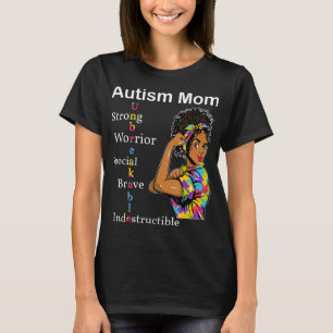 Autistic awareness Gift with Afro African American T-Shirt