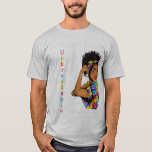 Autistic awareness Gift with Afro African American T-Shirt