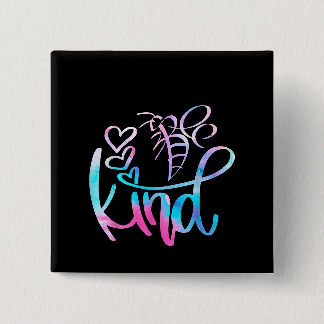 Autistic | Be Kind Autism Awareness 2 Inch Square Button (Front)