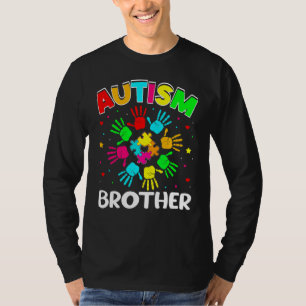 Autistic Brother Puzzle Support Family Autism Awar T-Shirt