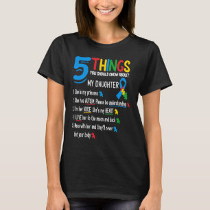 Autistic Daughter Autism Awareness Support Mom Dad T-Shirt
