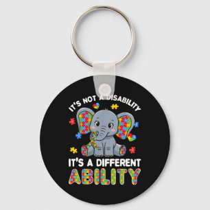 Autistic Different Ability Autism Awareness Elepha Keychain
