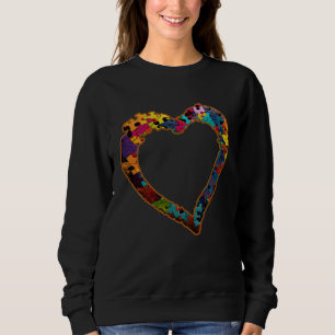 Autistic diversity and equality heart Autism Sweatshirt