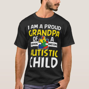 Autistic Grandpa Im A Proud Grandpa Autistic Puzzl T-Shirt