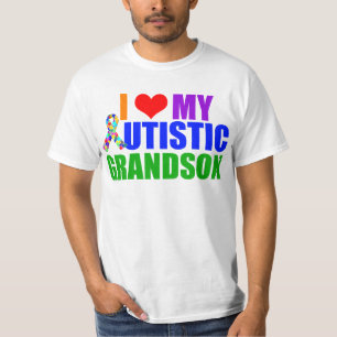 Autistic Grandson Grandfather T-Shirt