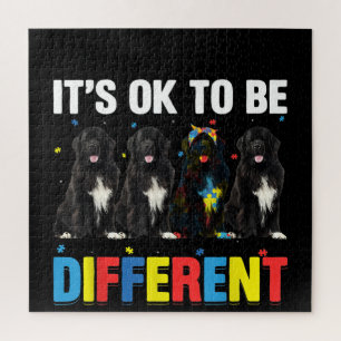 Autistic It's Ok To Be Different Newfoundland Mom Jigsaw Puzzle