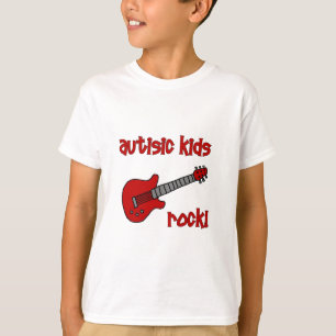 Autistic Kids Rock with Guitar (multiple colours) T-Shirt
