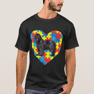 Autistic   Love Heart Newfoundland Newfie Puzzle T-Shirt