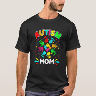 Autistic Mom Puzzle Support Family Autism Awarenes T-Shirt