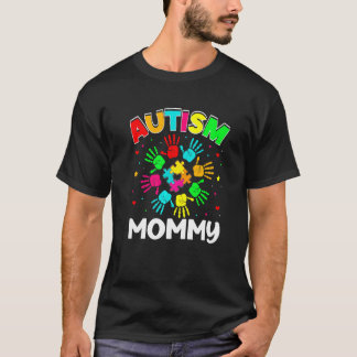 Autistic Mommy Puzzle Support Family Autism Awaren T-Shirt