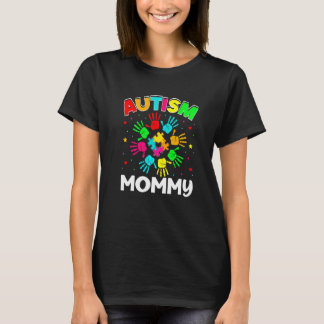Autistic Mommy Puzzle Support Family Autism Awaren T-Shirt