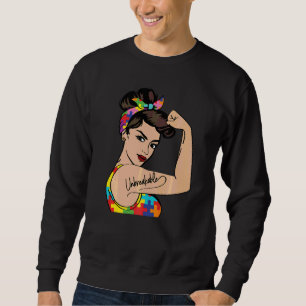 Autistic Mother's Love Support Hope & Inspire Auti Sweatshirt