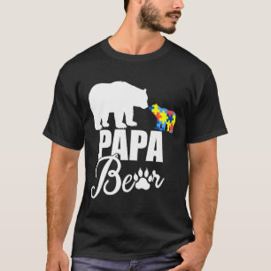 Autistic Papa Bear Autism Awareness T-Shirt