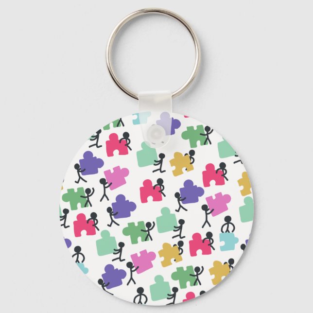 autistic people keychain (Front)