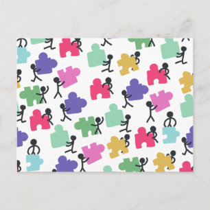 autistic people postcard