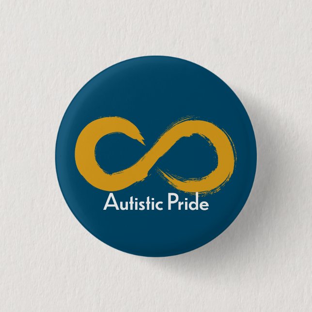 Autistic Pride 1 Inch Round Button (Front)