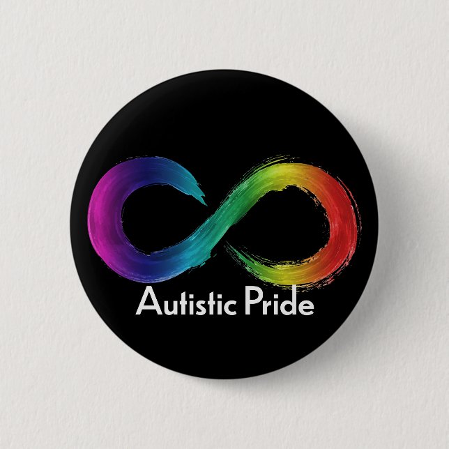 Autistic Pride 2 Inch Round Button (Front)
