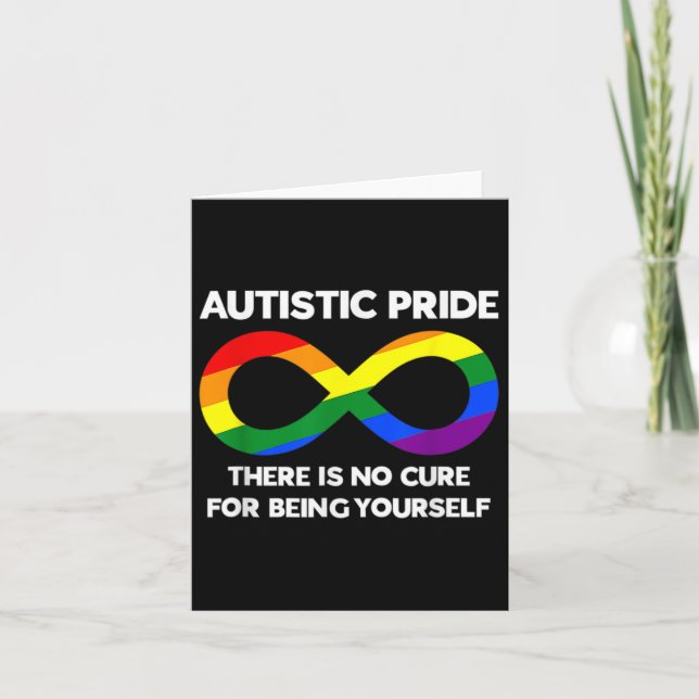 Autistic Pride Autism Awareness Rainbow Infinity S Card (Front)