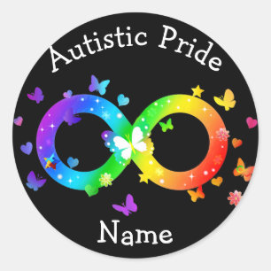 Autistic Pride Infinity Symbol Classic Round Sticker