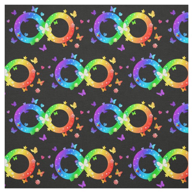 Autistic Pride Infinity Symbol Fabric (Swatch)