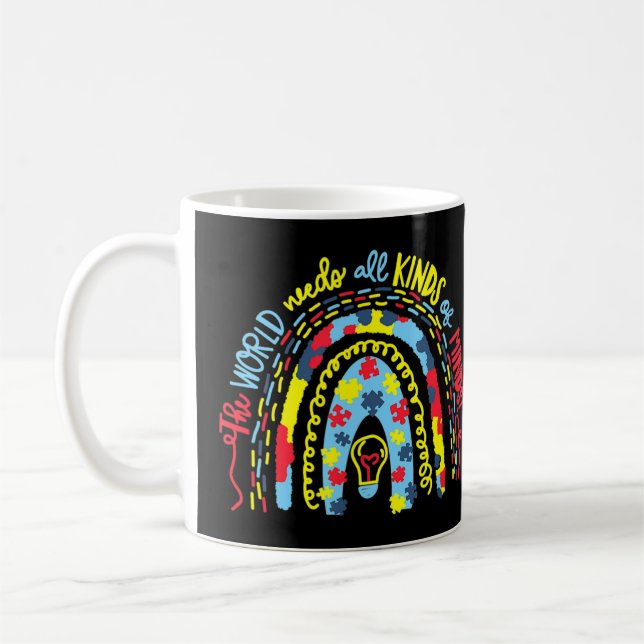 Autistic Pride lovers, this awesome Autism awarene Coffee Mug (Left)