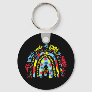 Autistic Pride lovers, this awesome Autism awarene Keychain