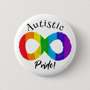 Autistic Pride Neurodiversity Autism Rainbow 2 Inch Round Button