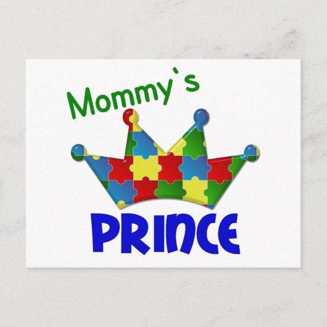 Autistic Prince 3 AUTISM Postcard (Front)