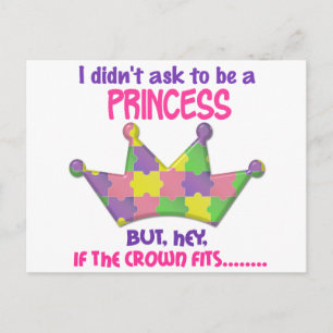 Autistic Princess 2 AUTISM Postcard