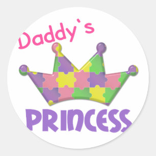 Autistic Princess 3 AUTISM Classic Round Sticker