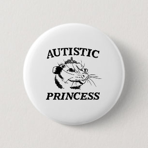 Autistic Princess Mouse Kids Children Autism Aware 2 Inch Round Button
