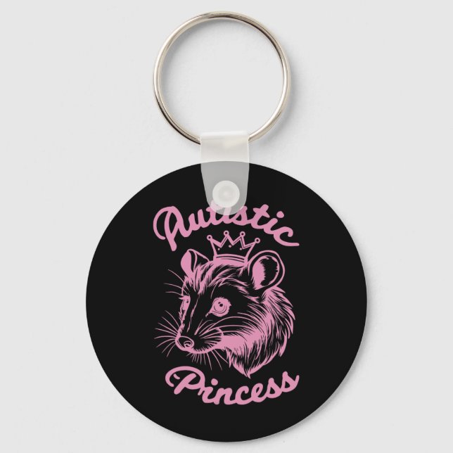 Autistic Princess Opossum 1  Keychain (Front)